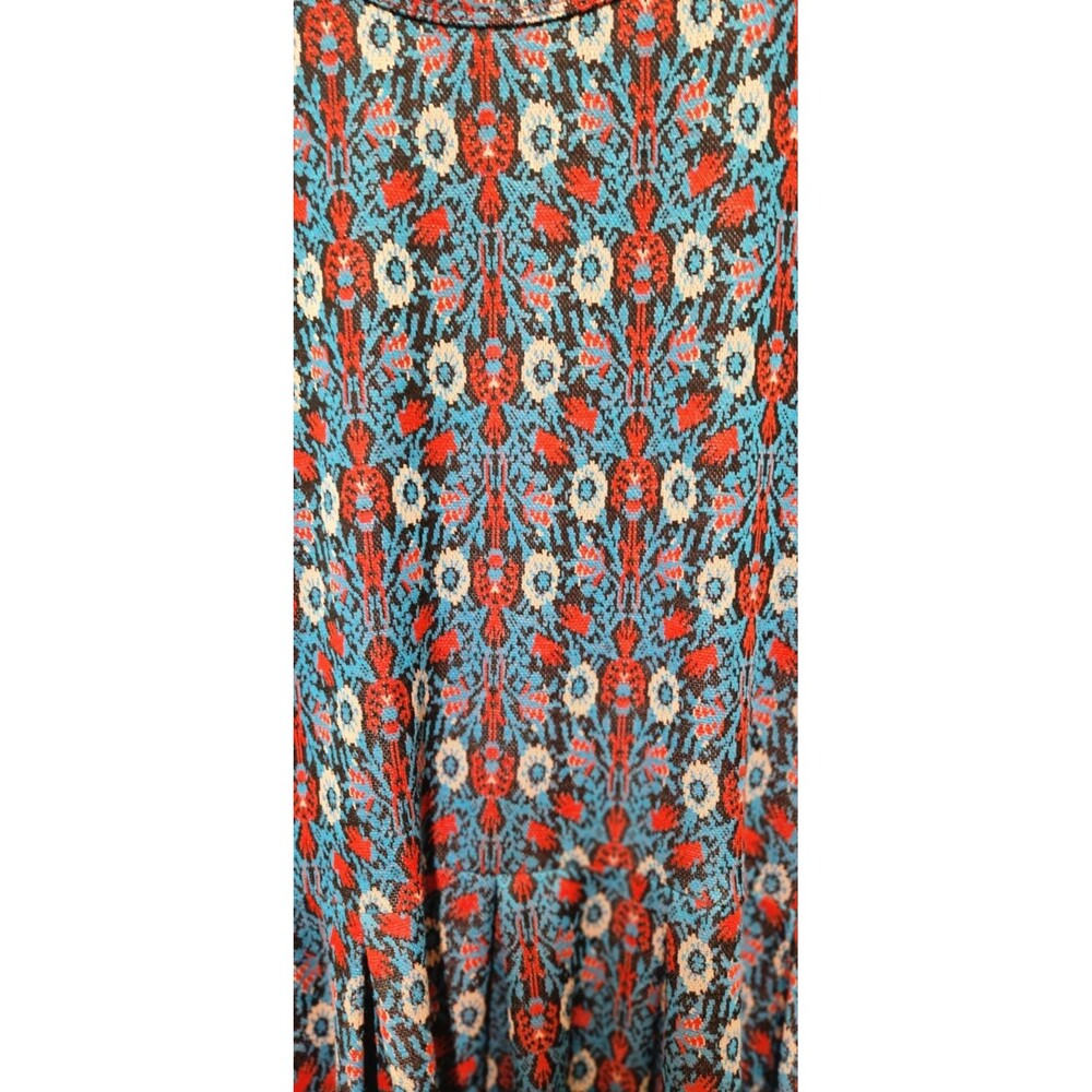 LuLaRoe Amelia Dress Blue Multicolor Large with Pockets - Picture 6 of 8